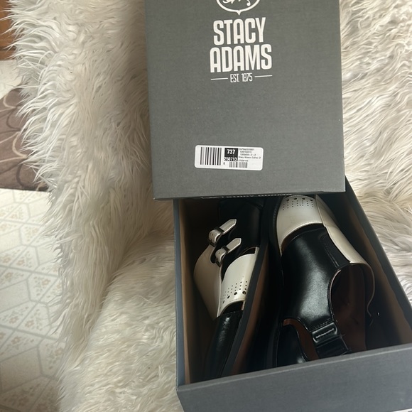 Stacy Adams Calleo blk & white Like New - Picture 9 of 12